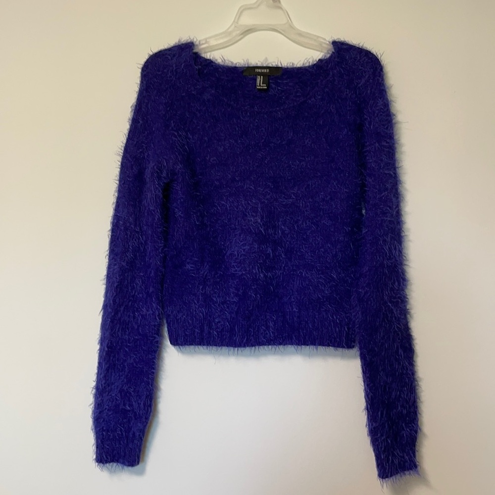 Blue cropped sweater